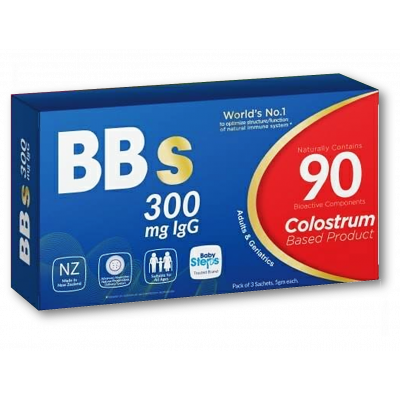 BBS IGG 300 MG 90 BIOACTIVE COMPONENTS COLOSTRUM BASED PRODUCT FOR ADULTS & GERIATRICS 3 SACHETS